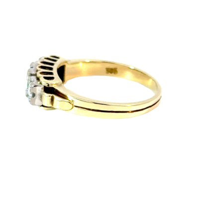 Ring mit 1 Smaragd & 2 Brillanten mind. 4,5g in Gold 585 - JUWEL1