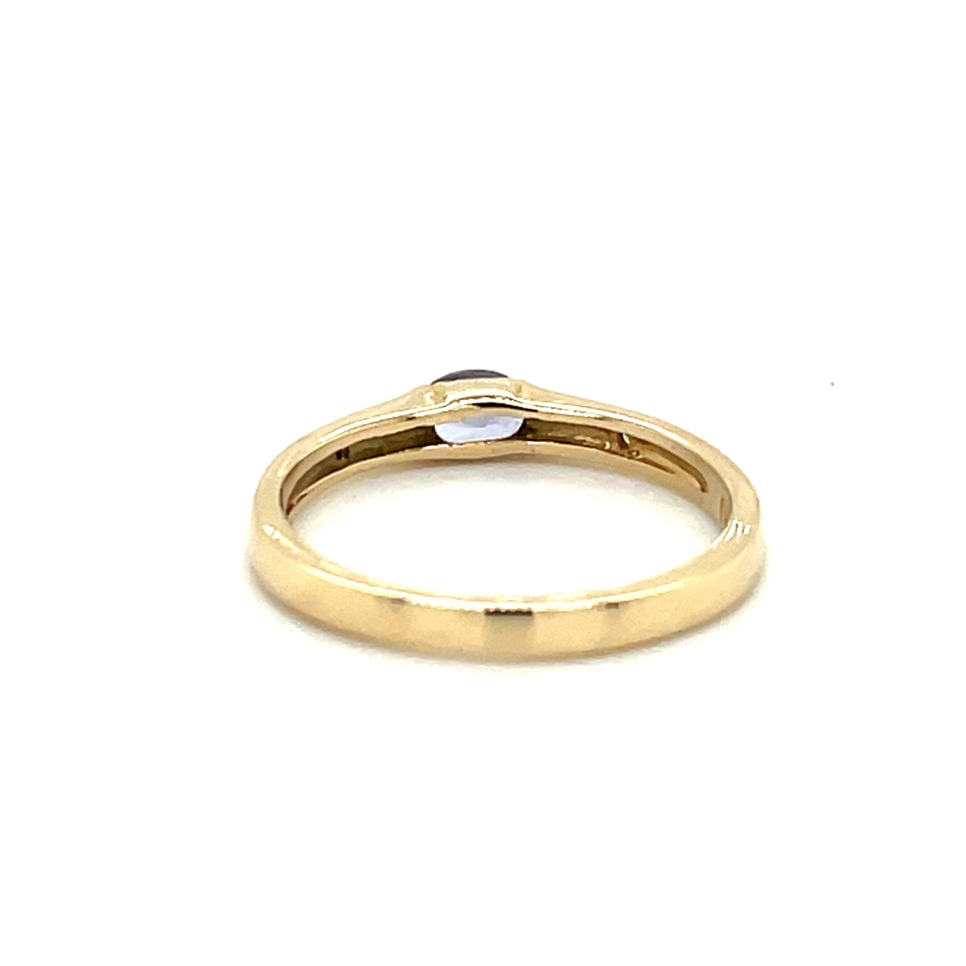 Ring mit 1 Tansanit & 2 Zirkone in Gold 375 - JUWEL1