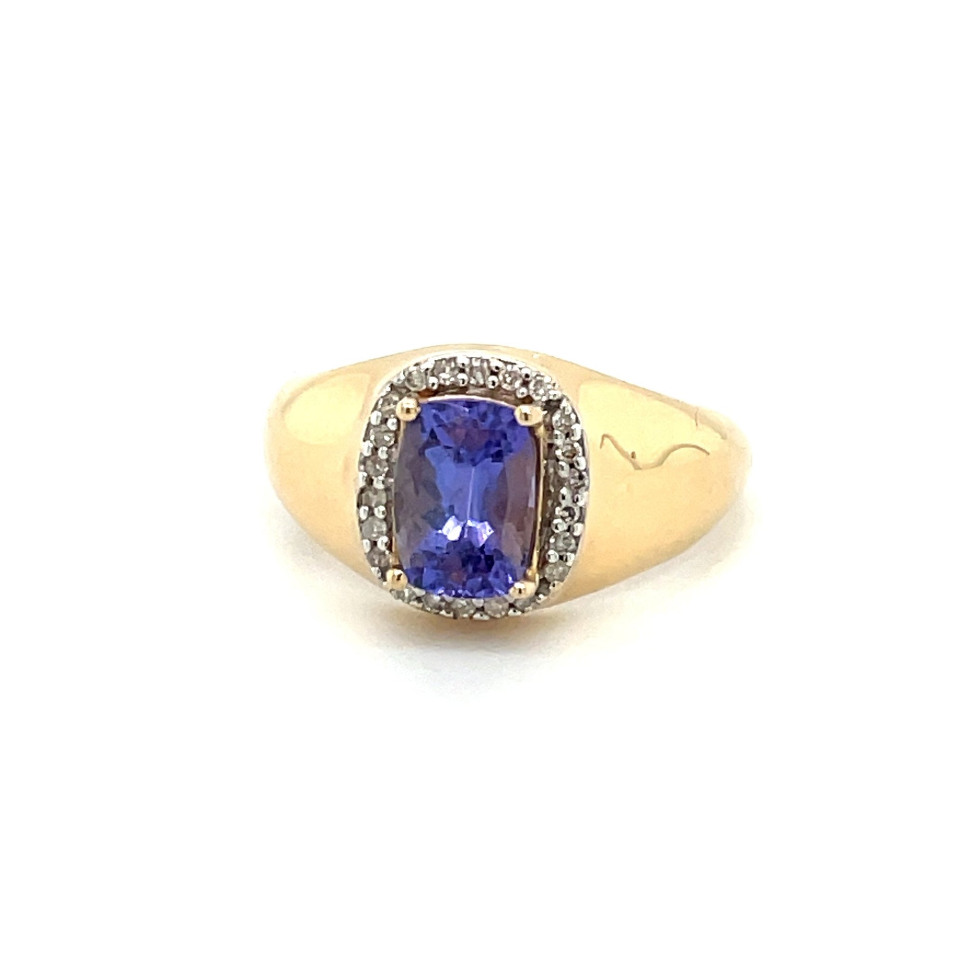 Ring mit 1 Tansanit AAA & 22 Diamanten in Gold 585 - JUWEL1