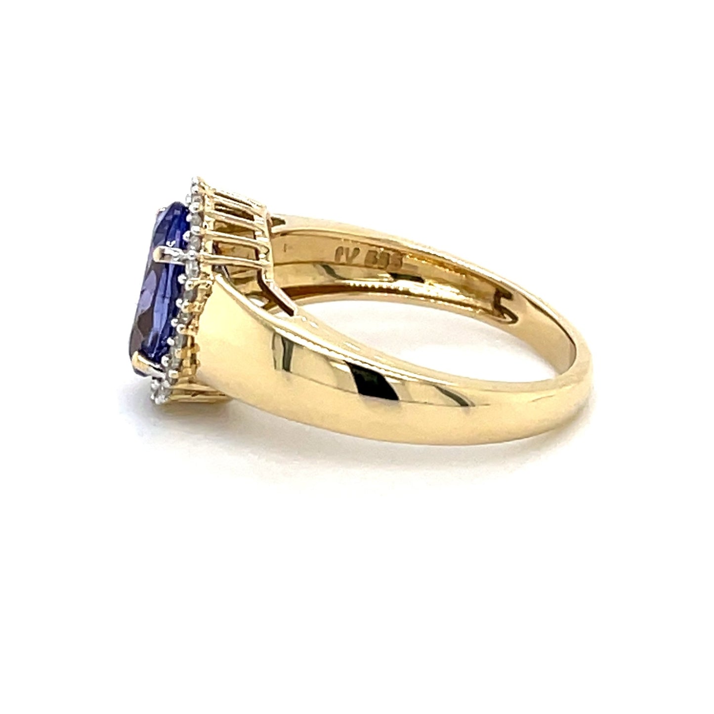 Ring mit 1 Tansanit AAA & 26 Diamanten in Gold 585 - JUWEL1