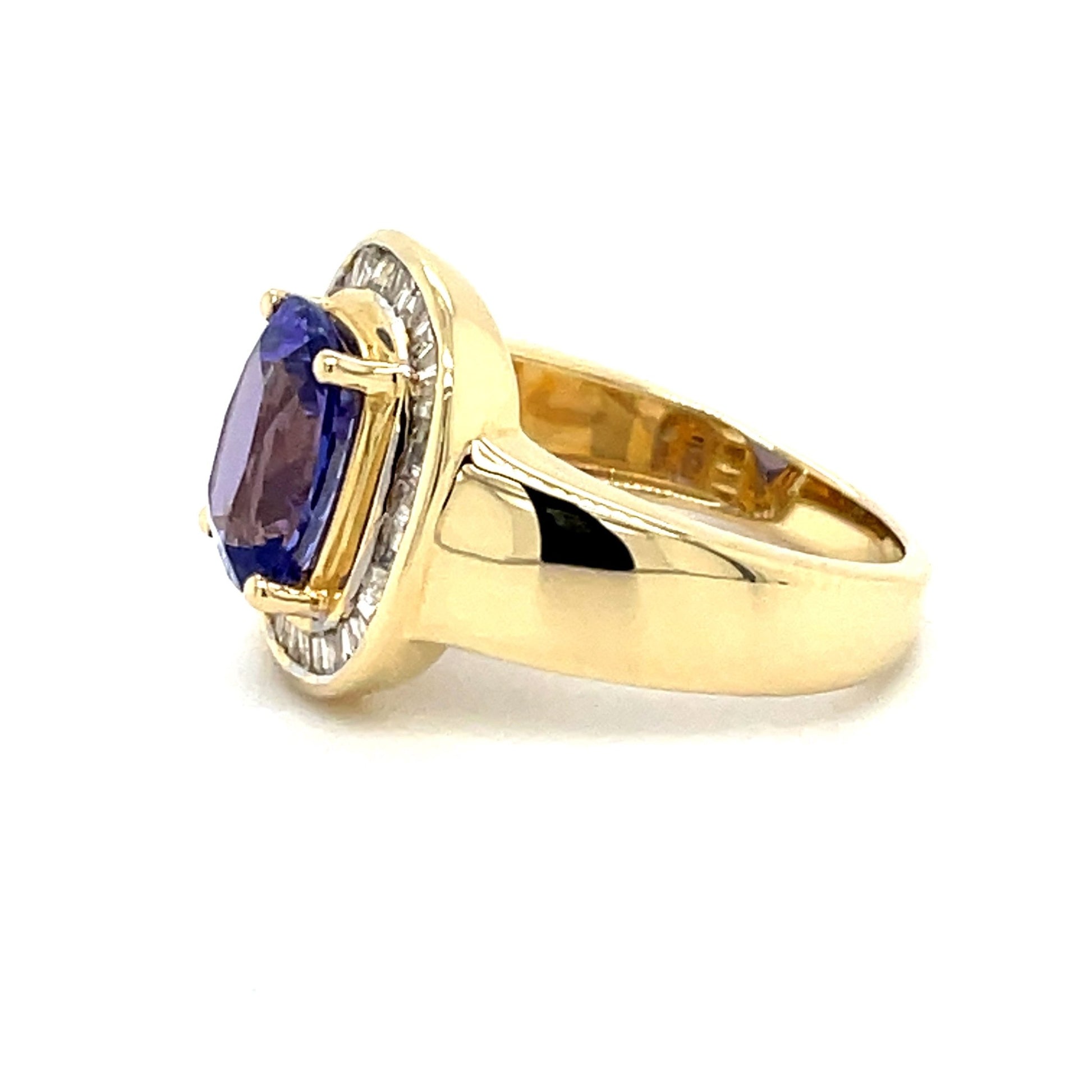 Ring mit 1 Tansanit AAAA & 46 Diamanten in Gold 585 - JUWEL1