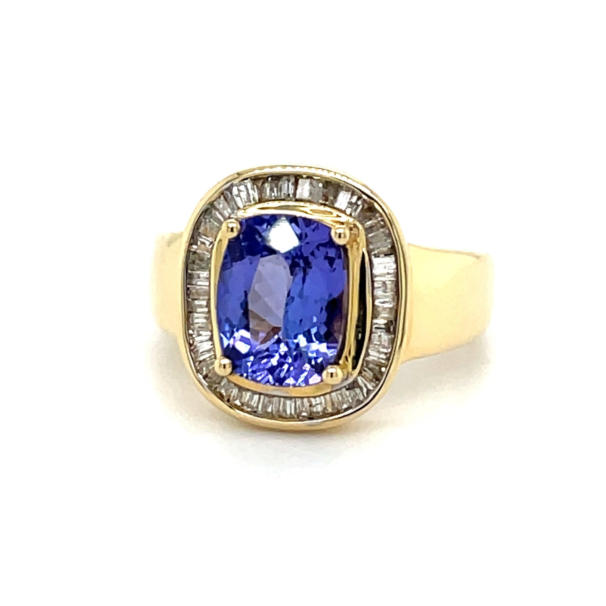 Ring mit 1 Tansanit AAAA & 46 Diamanten in Gold 585 - JUWEL1