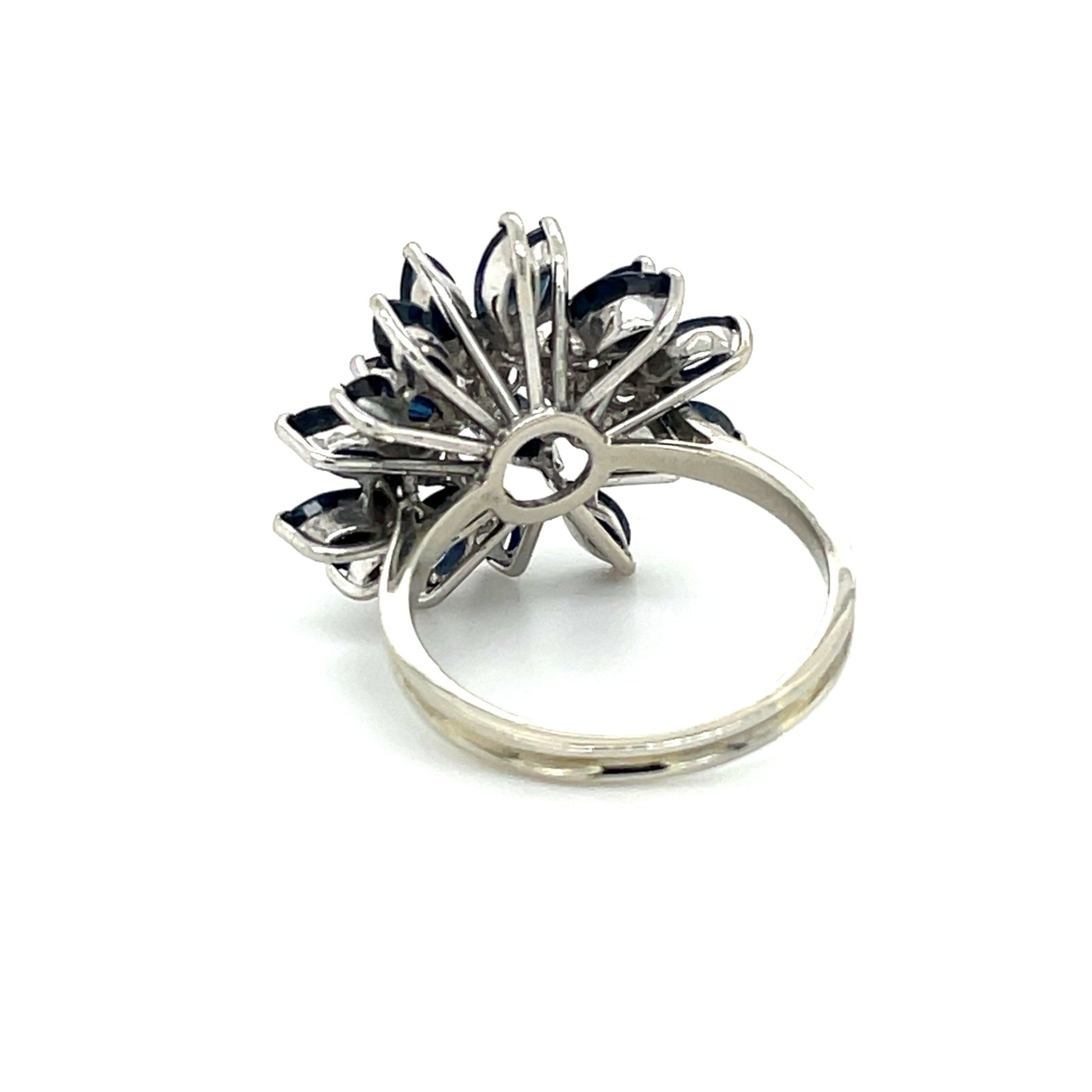 Ring mit 18 Saphiren & 5 Diamanten in Gold 750 - JUWEL1