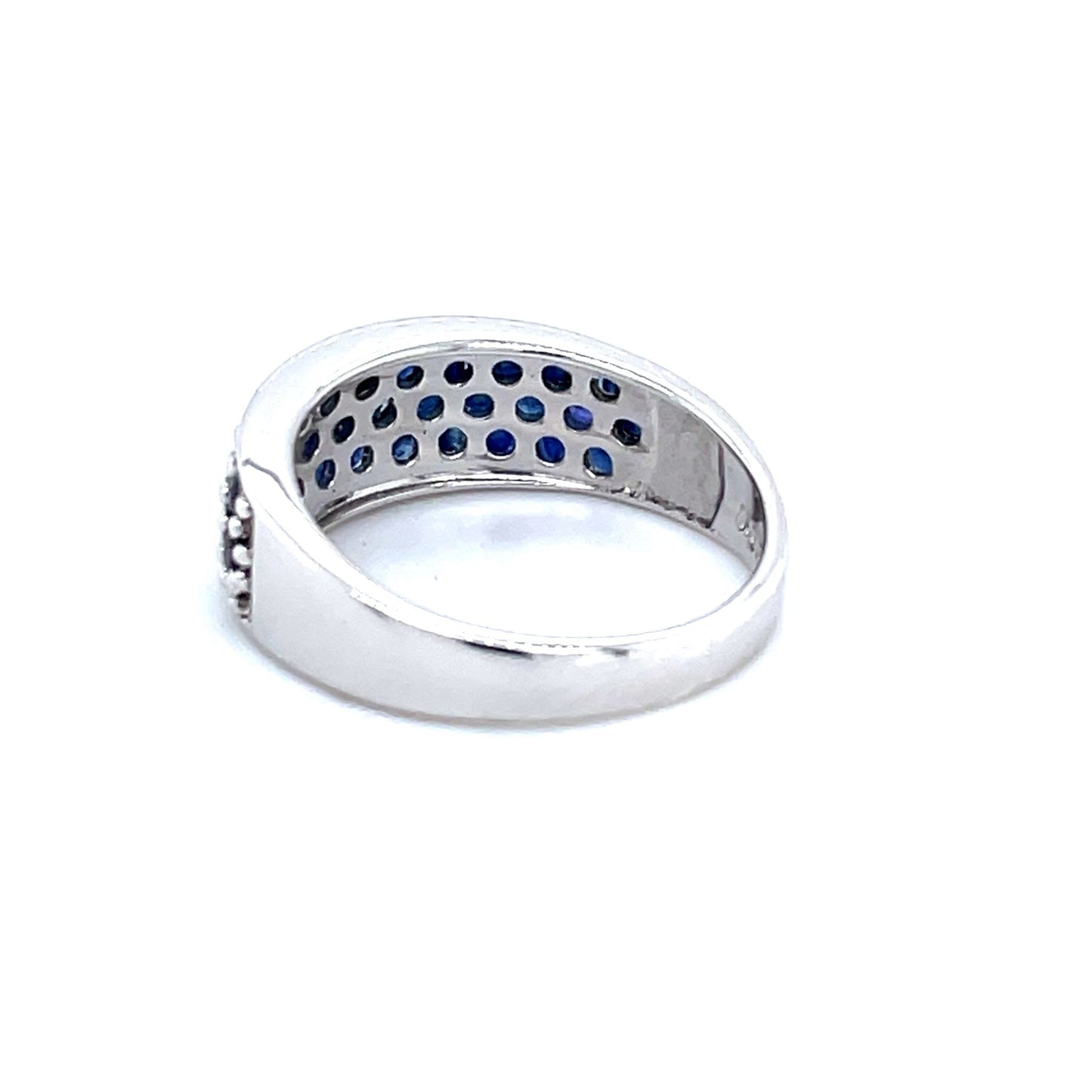 Ring mit 33 blauen Saphiren in Silber 925 - JUWEL1