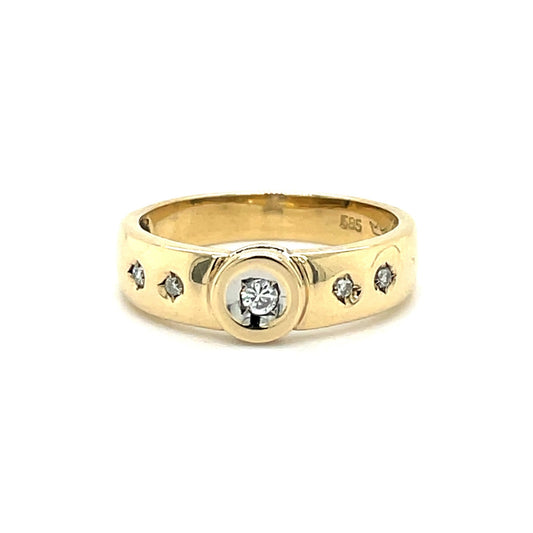 Ring mit 5 Diamanten mind. 5,0g in Gold 585 - JUWEL1
