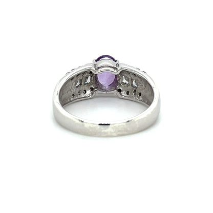 Ring mit Amethyst und Zirkonia in Silber 925 - JUWEL1