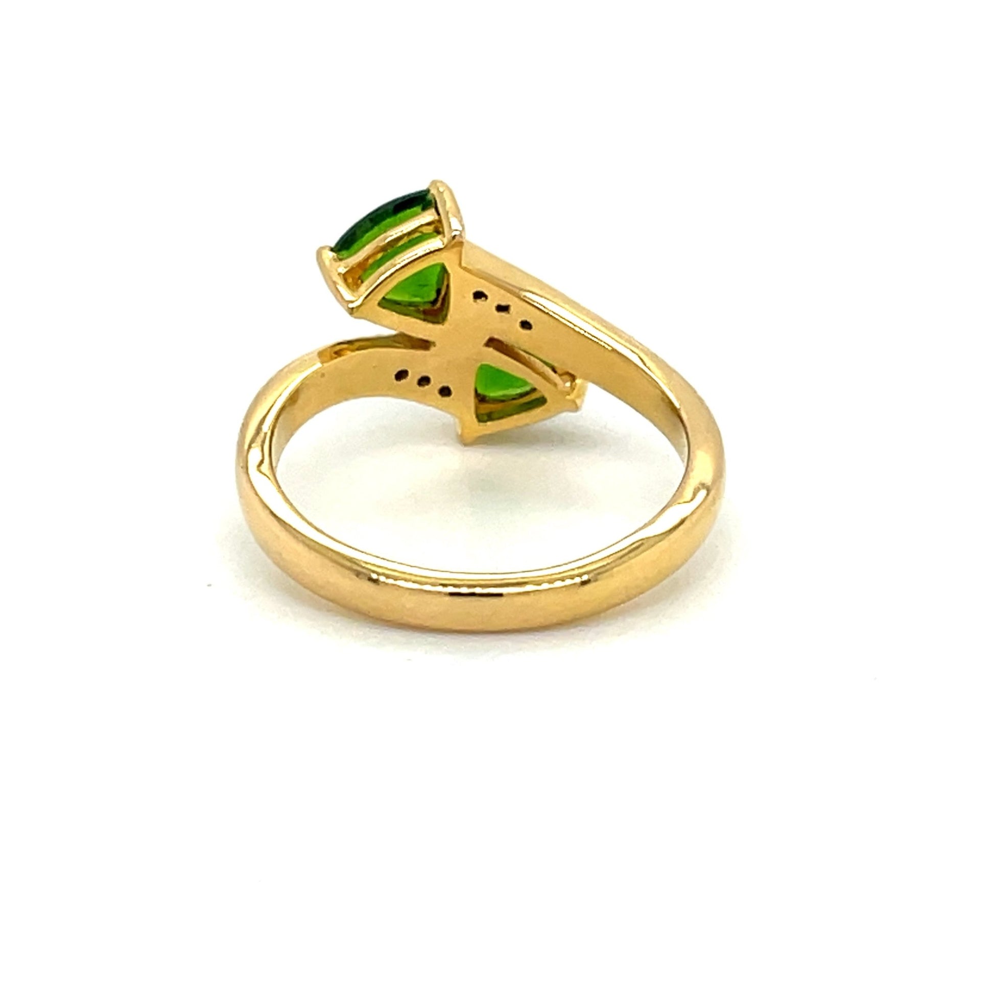 Ring mit Chromdiopsid & Zirkonia in Silber 925 - JUWEL1