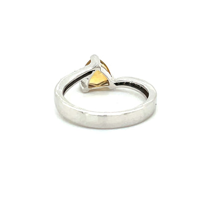 Ring mit Citrin & Zirkonias in Silber 925 - JUWEL1