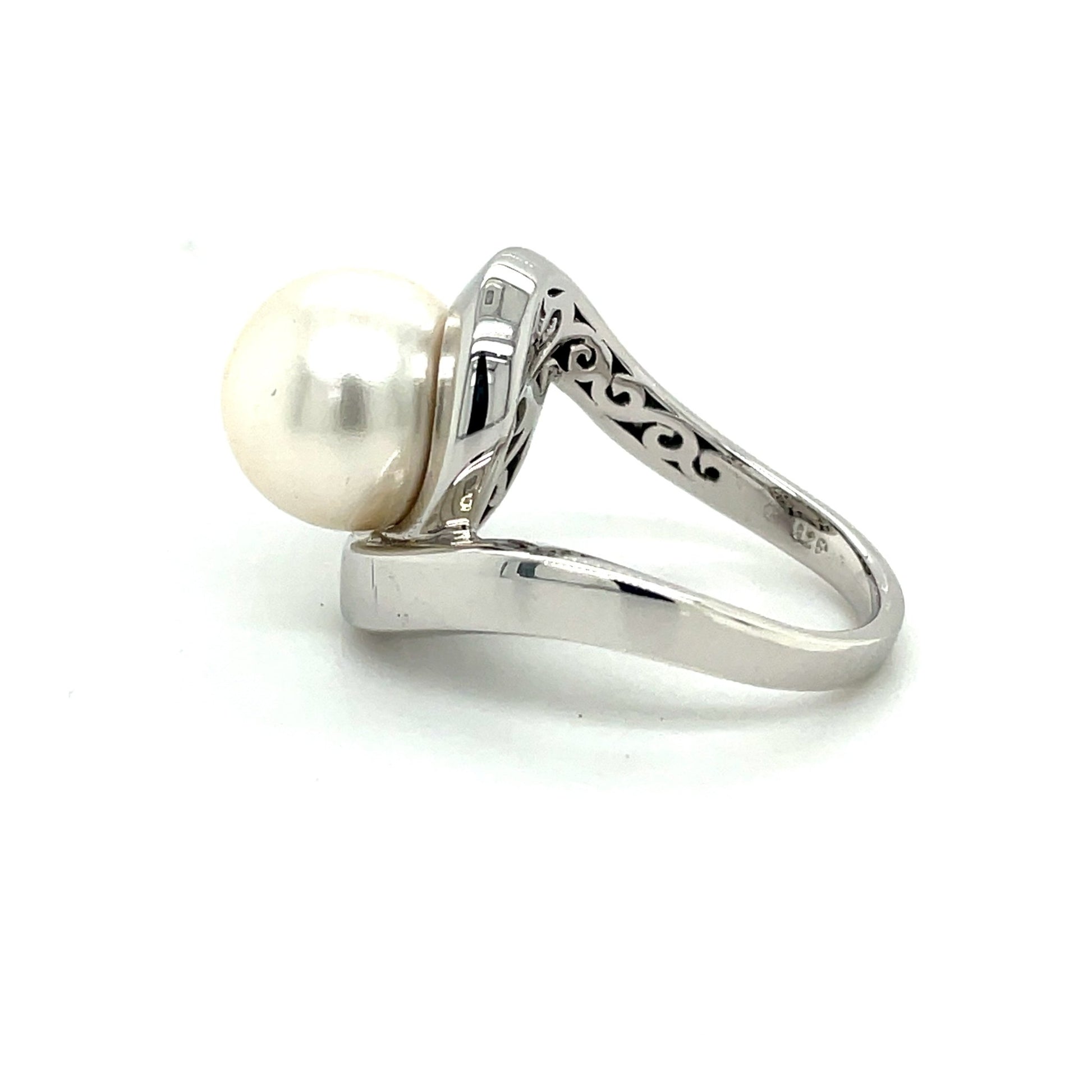 Ring mit großer Perle in Silber 925 - JUWEL1