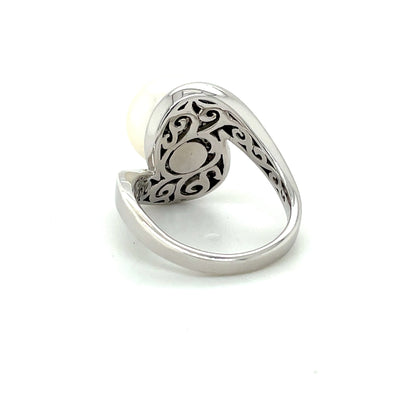 Ring mit großer Perle in Silber 925 - JUWEL1
