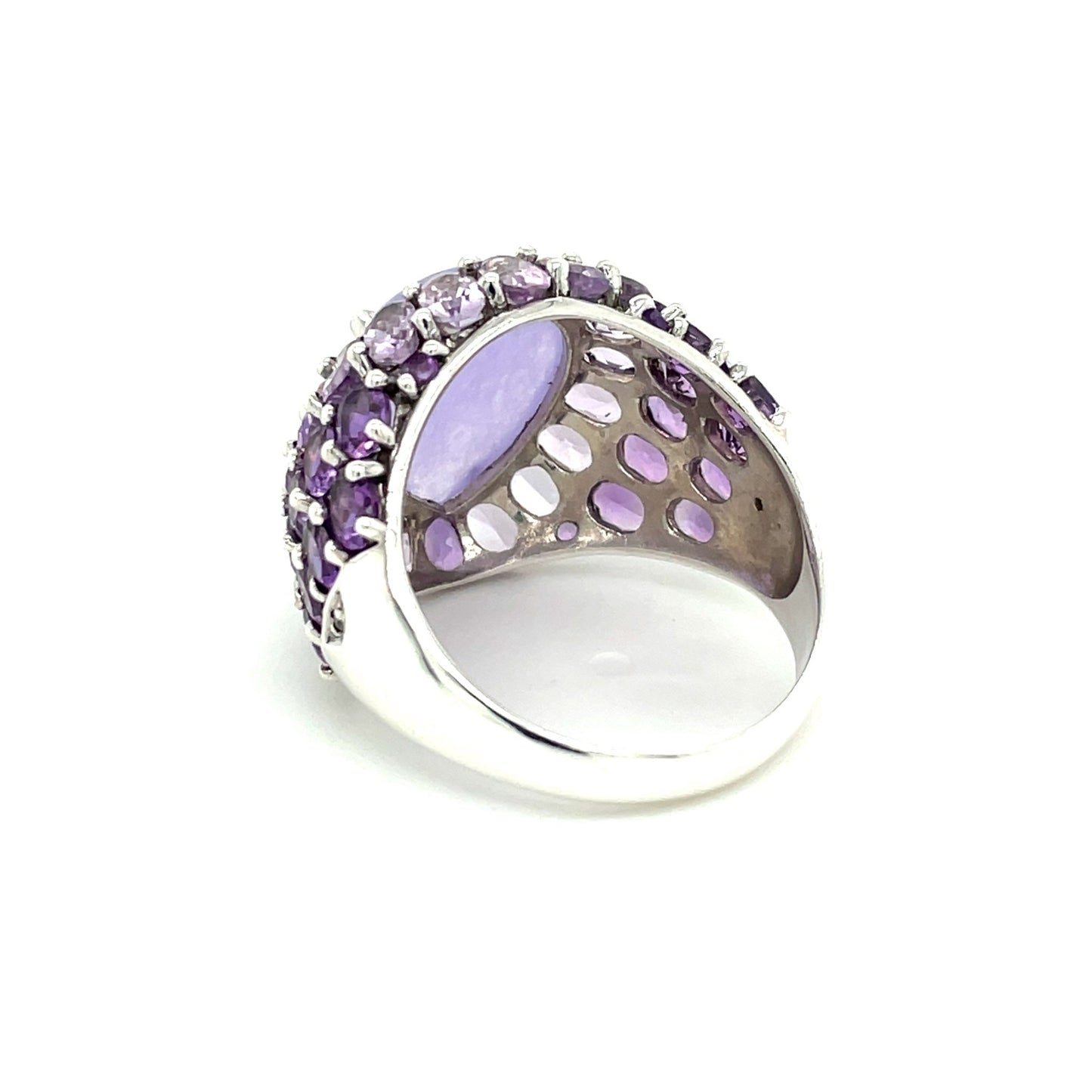 Ring mit Jade und Amethyst Silber 925 - JUWEL1