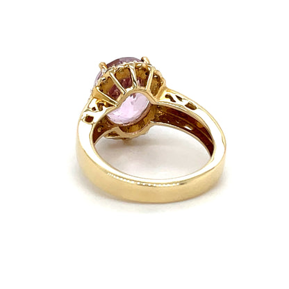 Ring mit Kunzit & Zirkonen mind. 4,8g in Gold 375 - JUWEL1