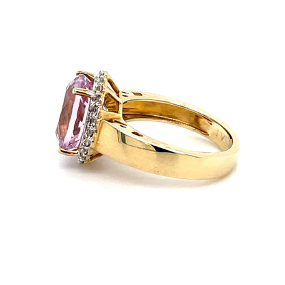 Ring mit Kunzit & Zirkonen mind. 4,8g in Gold 375 - JUWEL1