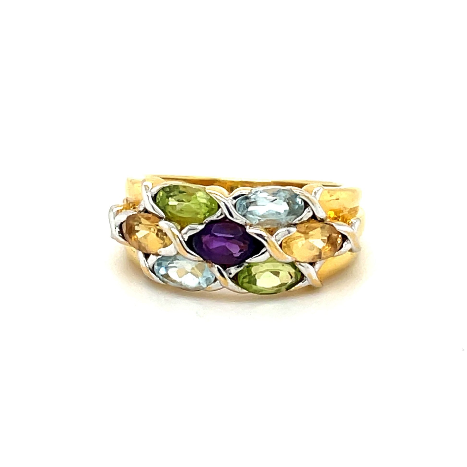 Ring mit Multicolor Edelsteinen in Silber 925 - JUWEL1