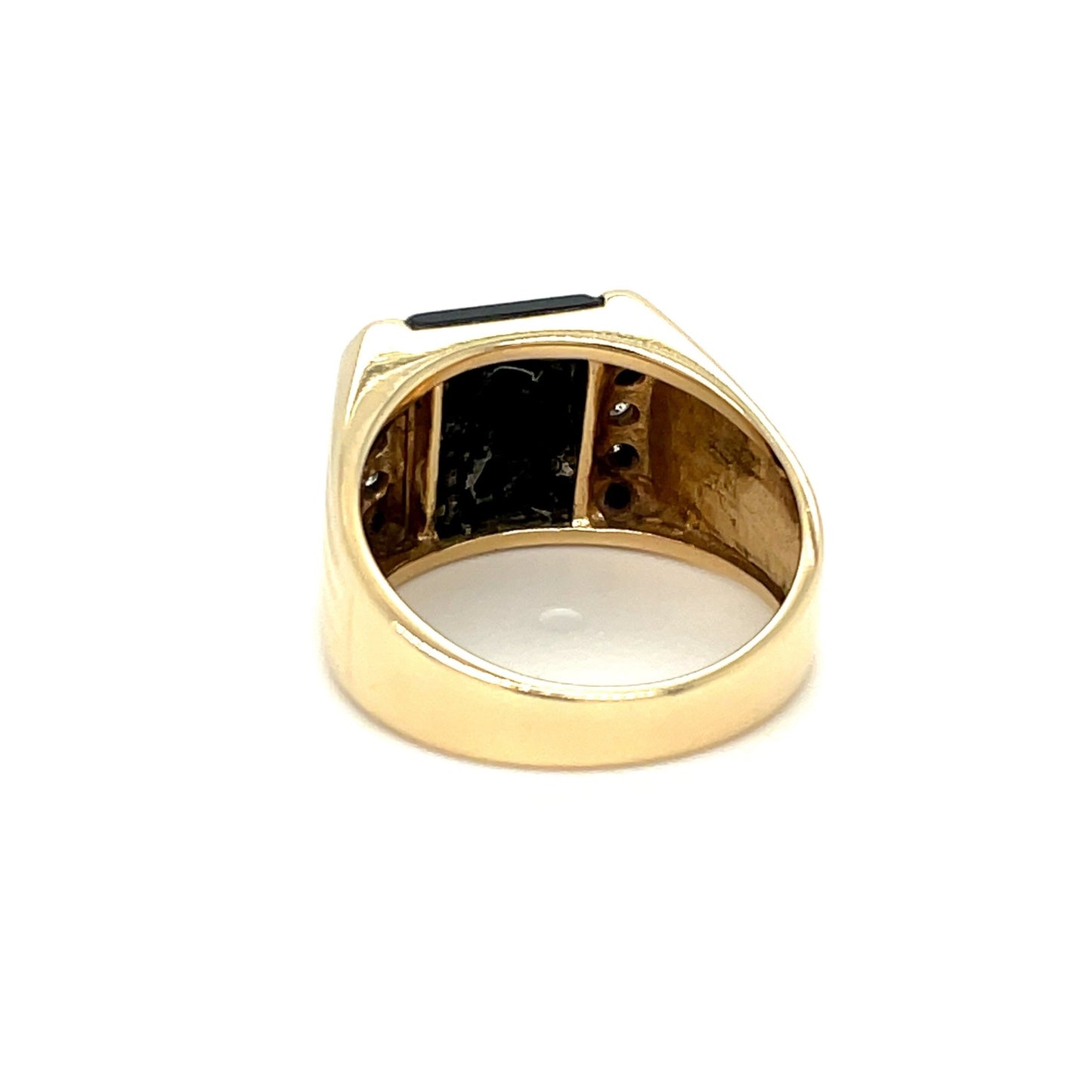 Ring mit Onyx & 10 Diamanten Gold 585 - JUWEL1