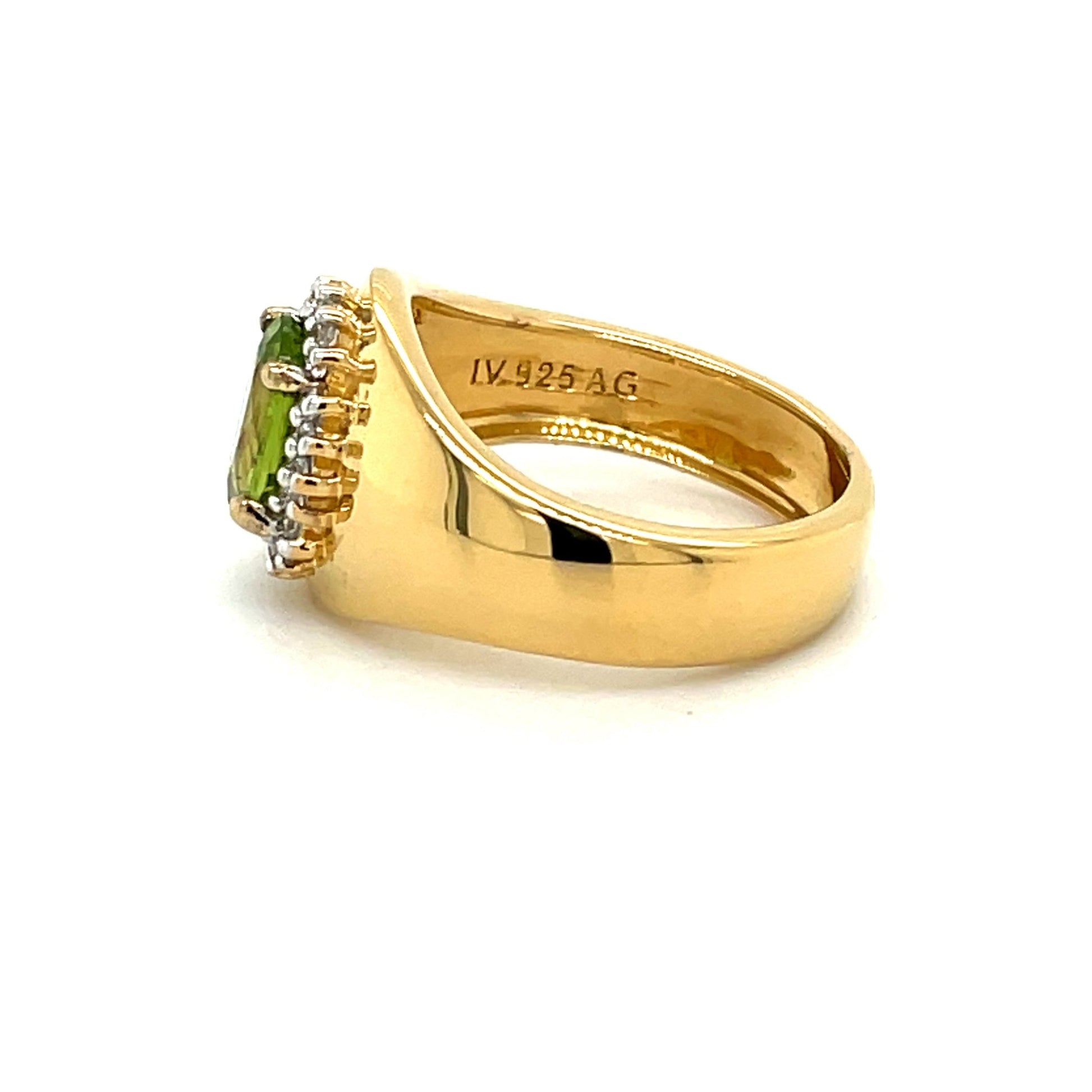 Ring mit Peridot & Zirkonias in Silber 925 - JUWEL1