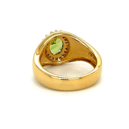 Ring mit Peridot & Zirkonias in Silber 925 - JUWEL1