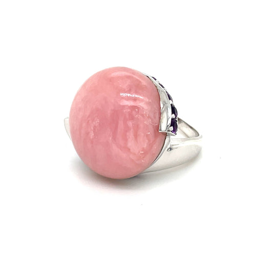 Ring mit Rhodochrosit & Amethyst in Silber 925 - JUWEL1