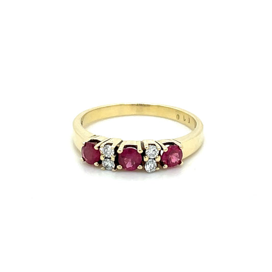 Ring mit Rubin & Brillanten mind. 2,6g in Gold 585 - JUWEL1