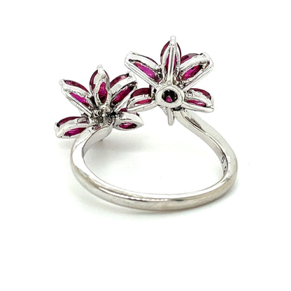 Ring mit Rubin & Diamanten in Gold 750 - JUWEL1