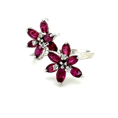 Ring mit Rubin & Diamanten in Gold 750 - JUWEL1