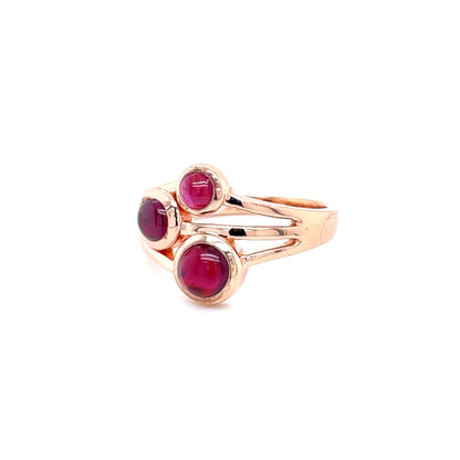 Ring mit Rubin vergoldet in Silber 925 - JUWEL1
