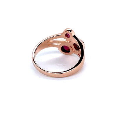 Ring mit Rubin vergoldet in Silber 925 - JUWEL1