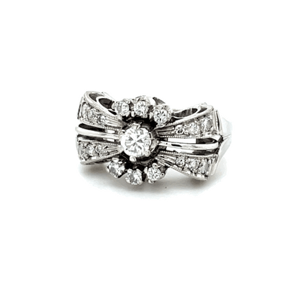 Ring Schleife mit 19 Diamanten ca. 0,22ct Gold 585 - JUWEL1