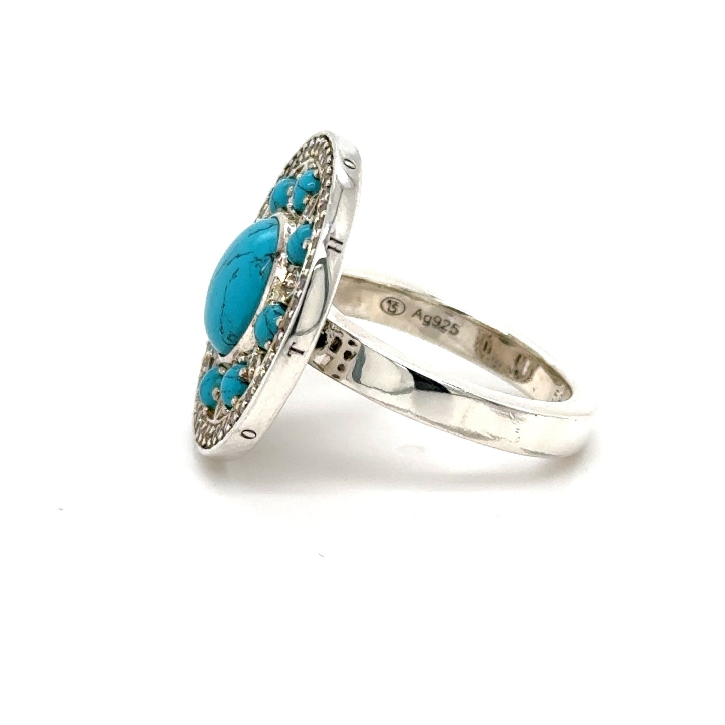 Ring THOMAS SABO mit 9 Türkise & 48 Zirkonias in Silber 925 - JUWEL1