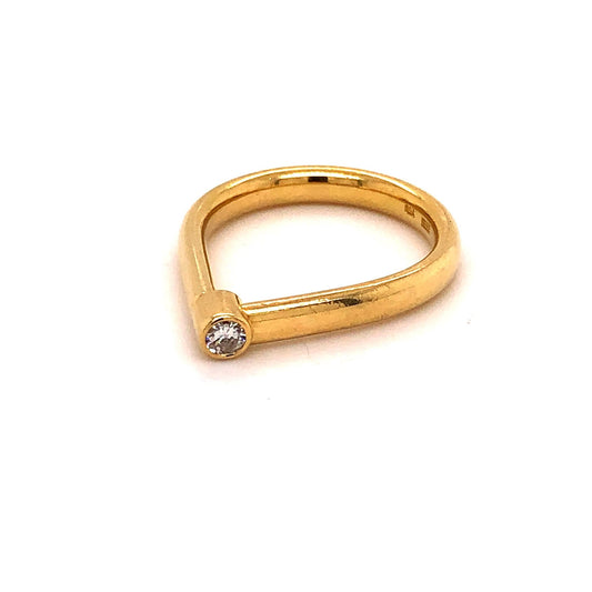Solitär-Ring Gold 750 mit 1 Brillant - JUWEL1