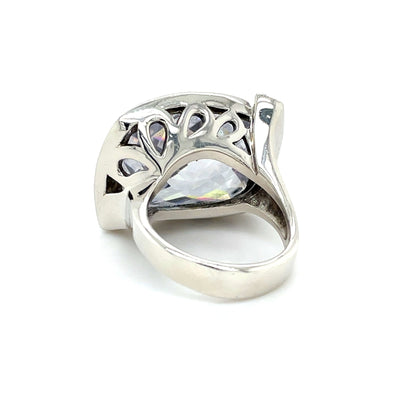 Solitär Ring Sparkling Cubic mit 12 Zirkonias mind. 16,5g in Silber 925 - JUWEL1